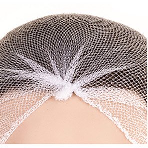 Lion 938 White Close-Mesh Metal-Detectable Hairnet (Pack of 100)