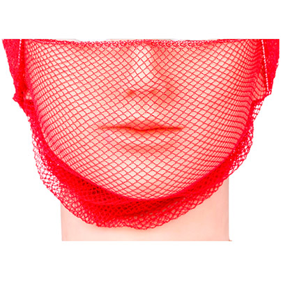 Lion 2926 Red Close-Mesh Metal-Detectable Beard Nets (Pack of 36)