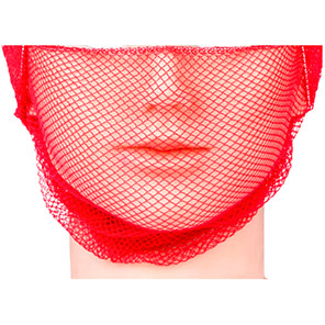 Lion 2926 Red Close-Mesh Metal-Detectable Beard Nets (Pack of 36)