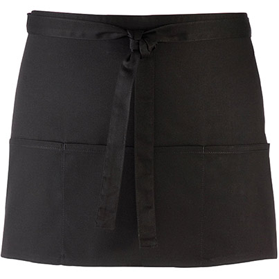 Premier PR155 Black 3-Pocket apron