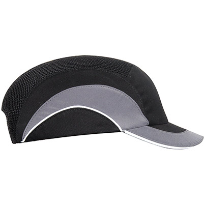 JSP Hardcap A1+ Black/Grey Micro-Peak Bump Cap