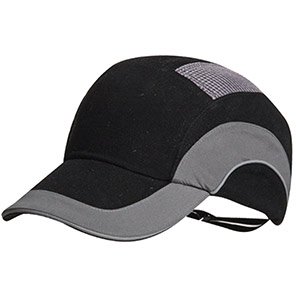 JSP Hardcap A1+ Black/Grey Micro-Peak Bump Cap