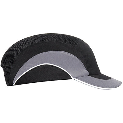 JSP Hardcap A1+ Black/Grey Micro-Peak Bump Cap