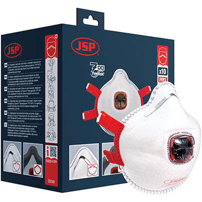 JSP Typhoon 735 Valved FFP3 Dust Mask (Pack of 10)