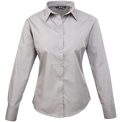 Premier PR300 Women’s Silver Poplin Blouse