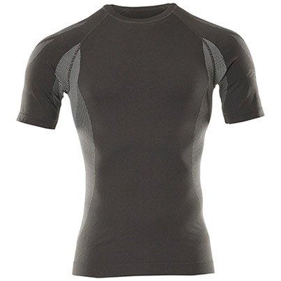 MASCOT CROSSOVER Pavia Black Short-Sleeve Wicking Base-Layer Vest