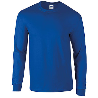 Gildan Ultra Cotton GD014 Royal Blue Long-Sleeve T-Shirt