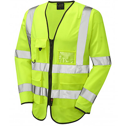 Leo Wrafton Yellow Hi-Vis Long-Sleeve Vest