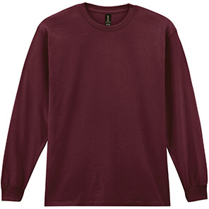 Gildan Ultra Cotton GD014 Maroon Long-Sleeve T-Shirt 3XL