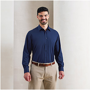 Premier Workwear Poplin Navy Shirt