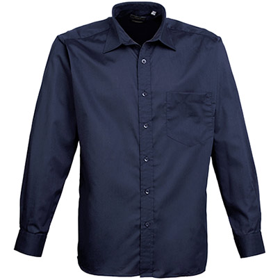 Premier Workwear Poplin Navy Shirt