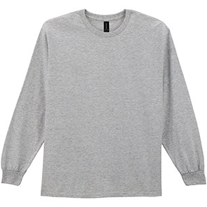 Gildan Ultra Cotton GD014 Sport Grey Long-Sleeve T-Shirt 5XL