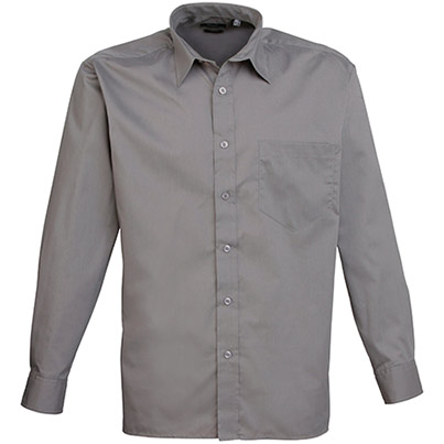 Premier Workwear Poplin Dark Grey Shirt