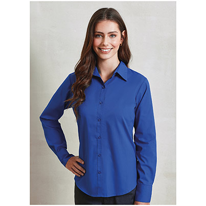 Premier PR300 Women’s Royal Blue Poplin Blouse