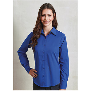 Premier PR300 Women’s Royal Blue Poplin Blouse