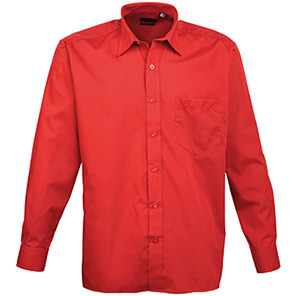 Premier PR200 Red Poplin Shirt 23in