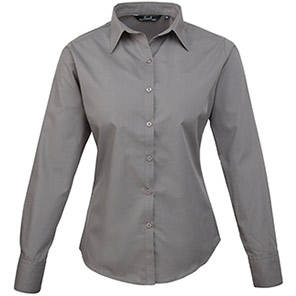 Premier PR300 Women’s Dark Grey Poplin Blouse 26