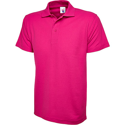 Uneek Classic Men's Hot Pink Polo Shirt