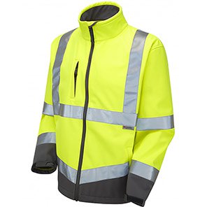 Leo EcoViz Buckland Men’s Yellow/Grey Hi-Vis Softshell Jacket XL
