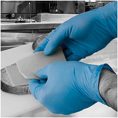 Polyco Finite PF Blue Powder-Free Nitrile Disposable Gloves (Pack of 100)