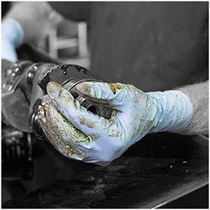 Polyco Finite PF Blue Powder-Free Nitrile Disposable Gloves (Pack of 100)