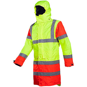 Sioen Thoras 428A Yellow/Red/Black Waterproof Hi-Vis Jacket