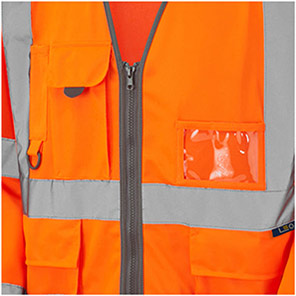 Leo Wrafton Men’s Orange Hi-Vis Long-Sleeve Vest