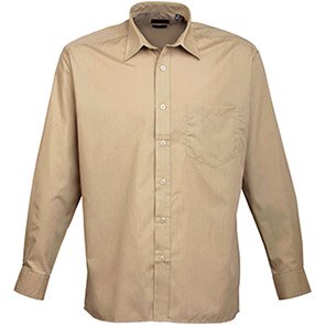 Premier Workwear Poplin Khaki Shirt 19