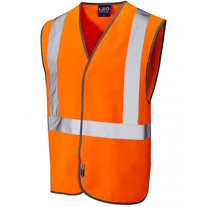 Leo W14 Lapford Hi-Vis Waistcoat Primary Base Colour Orange Secondary Base Colour N/A