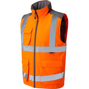 Leo Torrington Orange Interactive Hi-Vis Bodywarmer