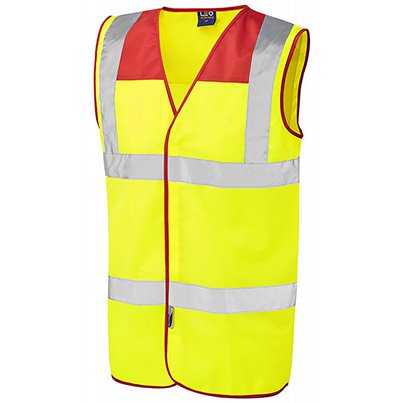 Leo Bradworthy Yellow/Red Hi-Vis Vest