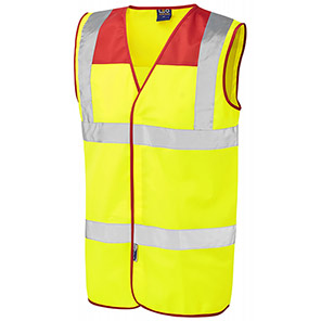 Leo Bradworthy Men’s Yellow/Red Hi-Vis Vest M