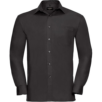 Russell J936M Pure Cotton Black Shirt