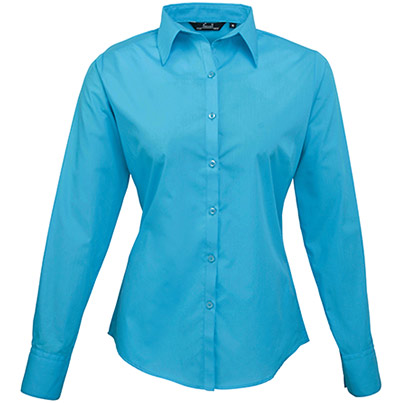 Premier PR300 Women’s Turquoise Poplin Blouse