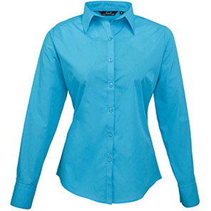 Premier PR300 Women’s Turquoise Poplin Blouse 20