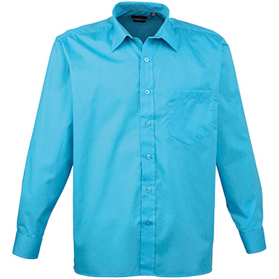Premier Workwear Poplin Turquoise Shirt