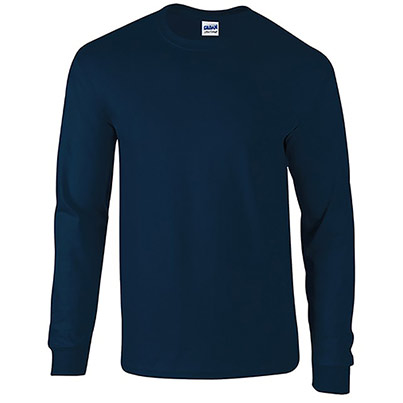 Gildan Ultra Cotton GD014 Navy Long-Sleeve T-Shirt