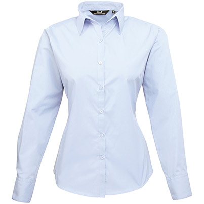 Premier PR300 Women’s Light Blue Poplin Blouse