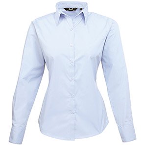 Premier PR300 Women’s Light Blue Poplin Blouse 20