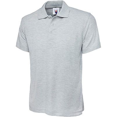 Uneek Classic Men's Heather Grey Polo Shirt