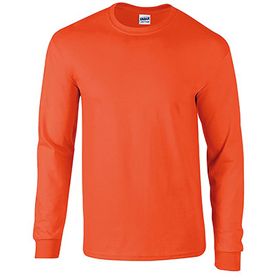 Gildan Ultra Cotton GD014 Orange Long-Sleeve T-Shirt