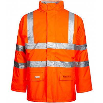 Lyngsøe Rainwear FR- LR3456 Orange Hi-Vis Flame-Retardant Jacket