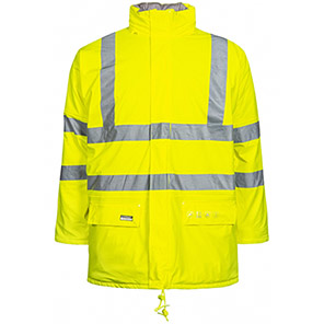 Lyngsøe Rainwear FR- LR3456 Men’s Yellow Hi-Vis Flame-Retardant Jacket 4XL