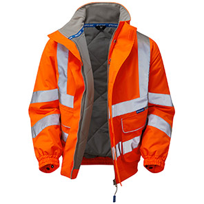 PULSAR PR496 Men’s Orange Waterproof Bomber Jacket
