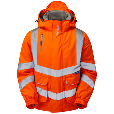 PULSAR PR496 Men’s Orange Waterproof Bomber Jacket