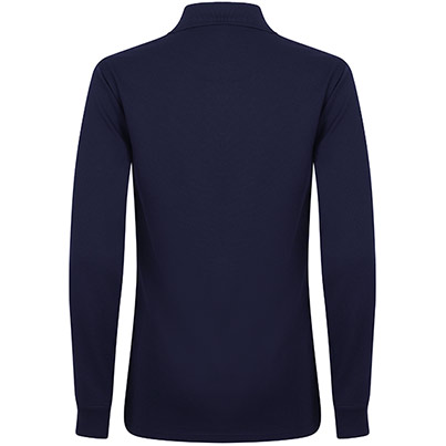 Henbury Coolplus HB478 Men’s Navy Long-Sleeve Polo Shirt
