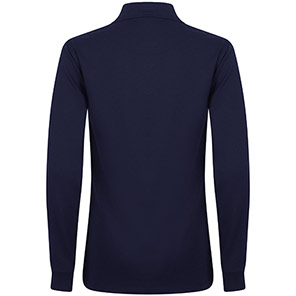 Henbury Coolplus HB478 Men’s Navy Long-Sleeve Polo Shirt