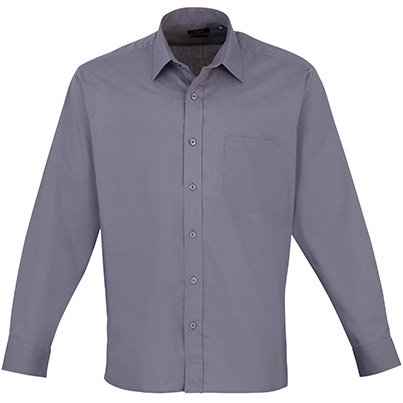 Premier Workwear Steel Poplin Shirt