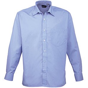 Premier Workwear Poplin Mid Blue Shirt 23