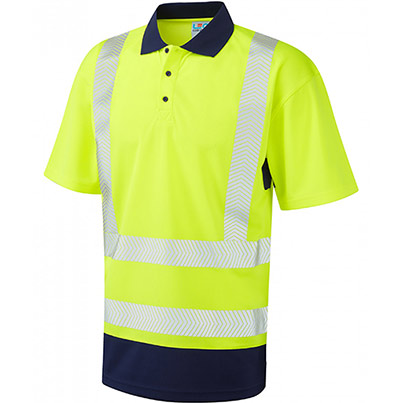 P11 Coolviz Plus HV Polo Primary Base Colour Hi-vis yellow  Secondary Base Colour Navy